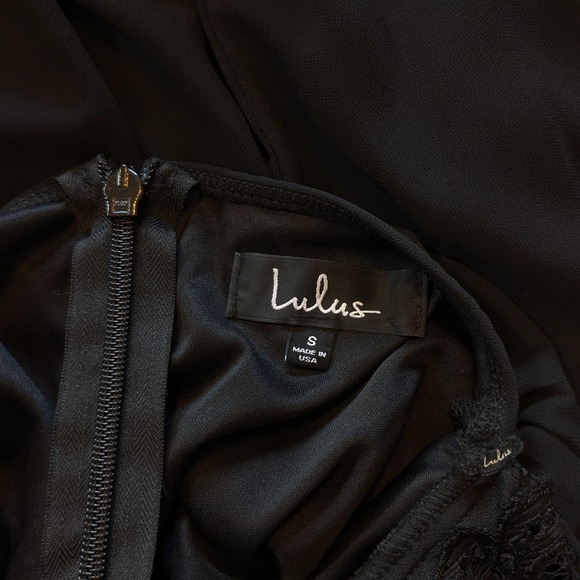 Lulus Story of a Starry Night black backless lace maxi dress, small - Picture 7 of 8